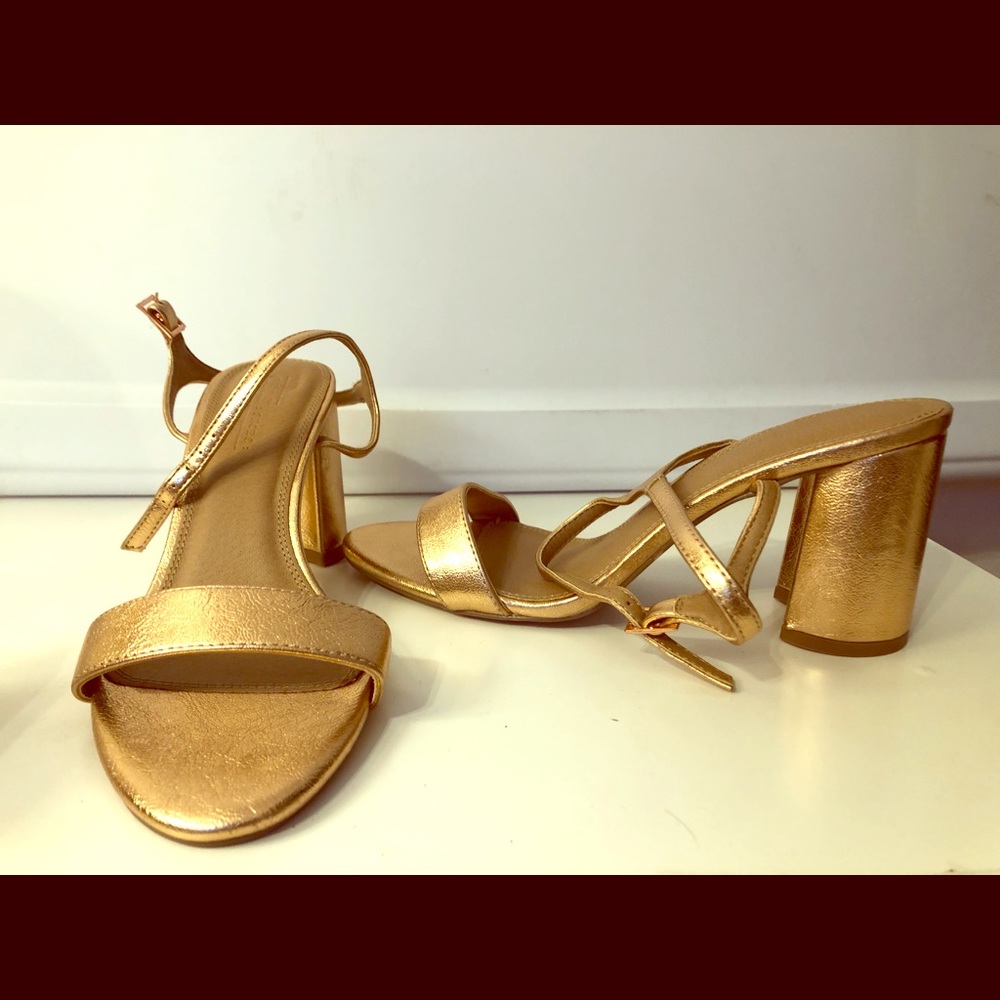 Rose gold ASOS open toed sandals